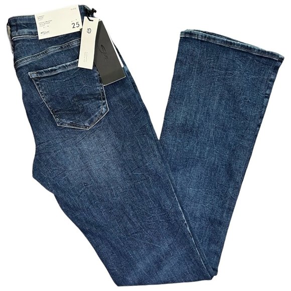 Silver Jeans Denim - Nwt Silver Jeans Co. Elyse Sim Mid Rise Boot Curry Bootcut Size 25W/33L MSRP $69